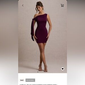 Elegant Purple One-Shoulder Dress